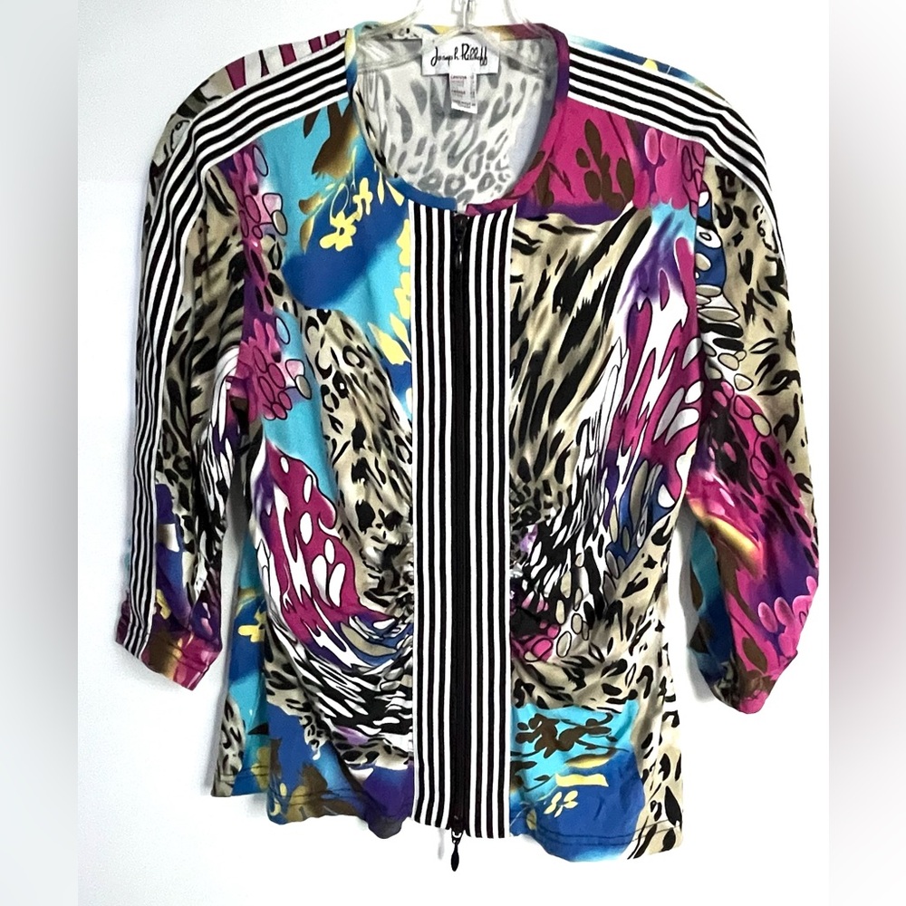 Joseph Ribcoff Front Zip Top - Picture 4 of 13
